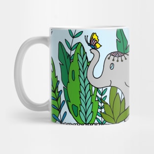 Baby Elephant with Butterfly Mug